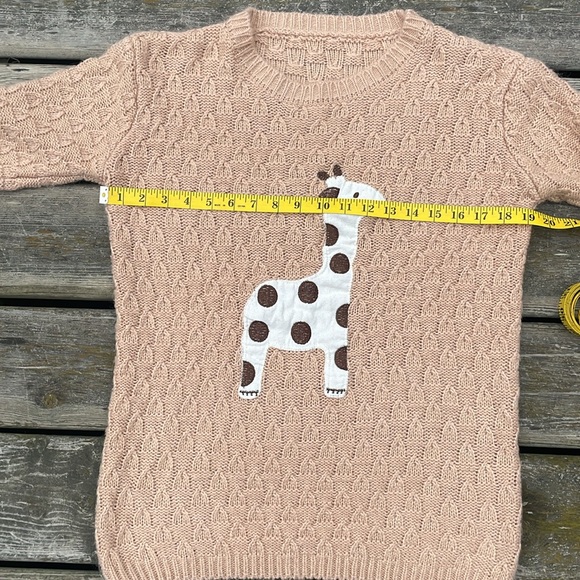cable knit pull over sweater with giraffe So soft - Picture 5 of 8